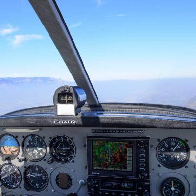 Cockpit DR400 en plein vol