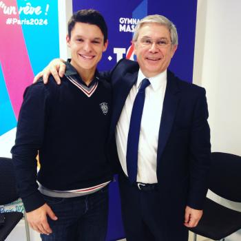 With the President of the French Federation of Gymnastics - James Blateau
