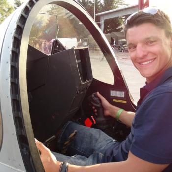 Benjamin Garavel inside the Rafale Cockpit